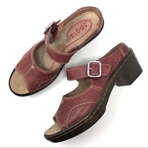 Klogs Brown Leather Mary Jane Shoes